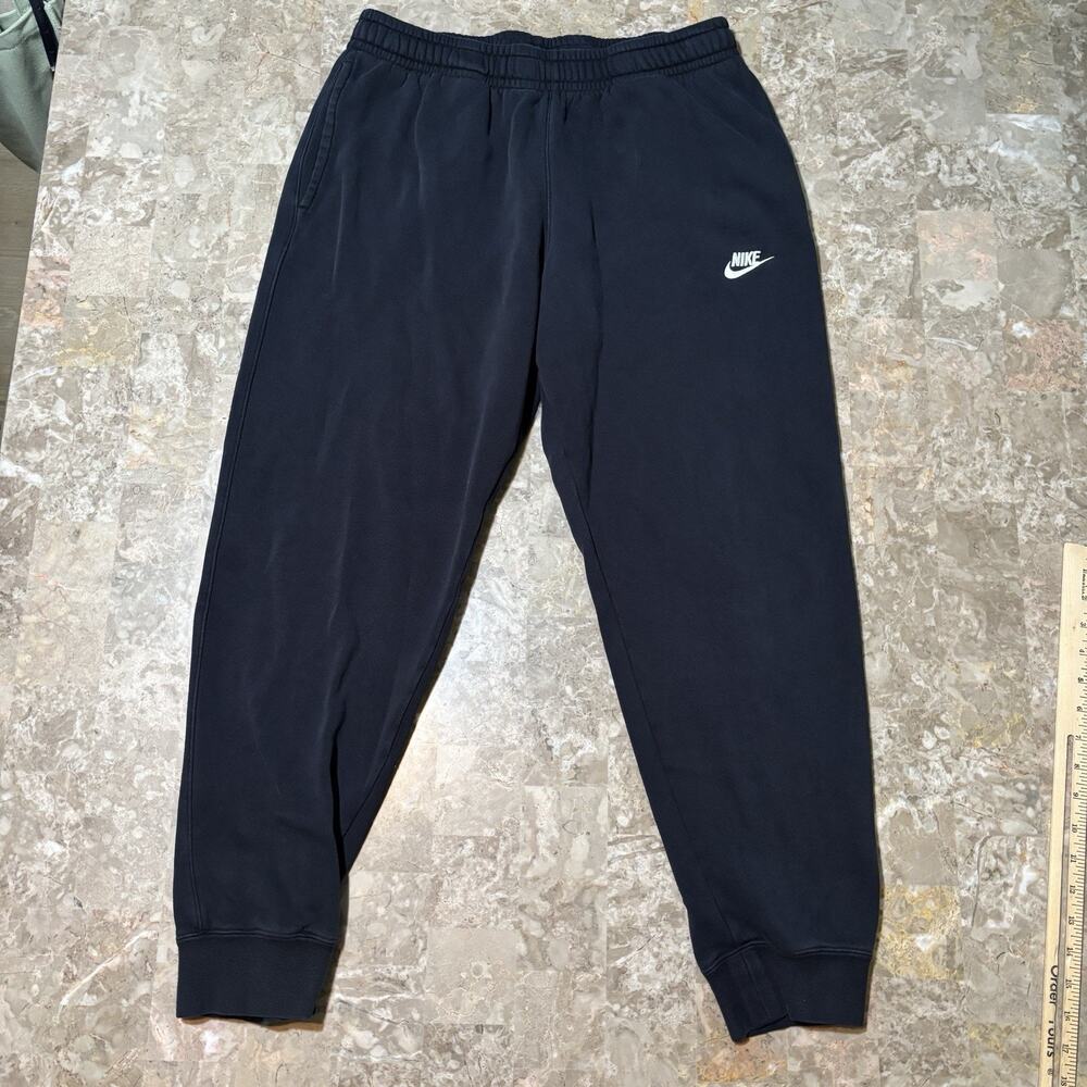 Nike Sweatpants Mens Large Black Club Fleece Joggers Gym Essentials BV2671 - Picture 4 of 10